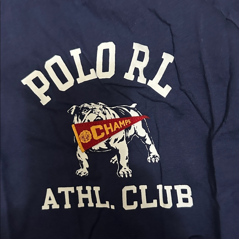 POLO Ralph Lauren Cotton Jersey Tee Navy NWT Size 4 - Picture 2 of 3